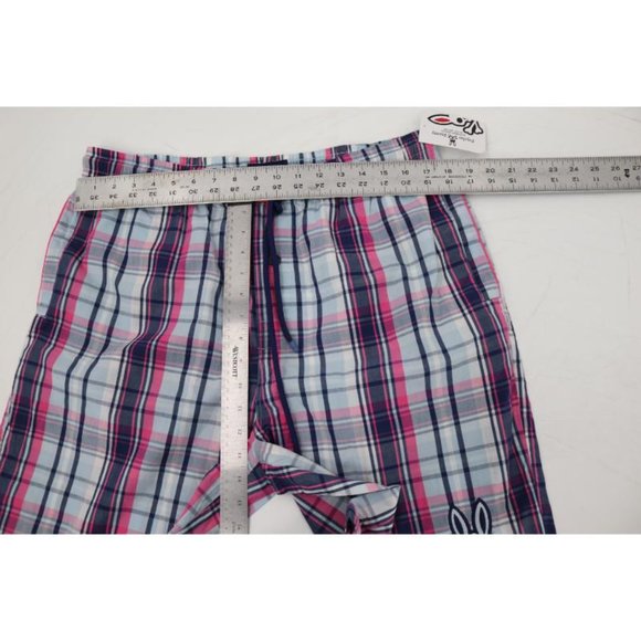 NWT Psycho Bunny Shorts Mens XL Plaid Drawstring Cotton Elastic Waist - Picture 9 of 11